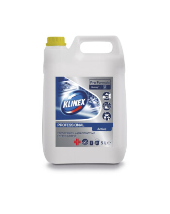 Klinex Professional Active υγρό καθαριστικό απολιπαντικό γενικής χρήσης για σκληρές επιφάνειες ανθεκτικές στο νερό με έγκριση ΕΟΦ 5L