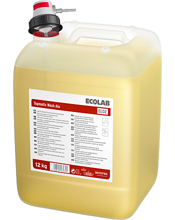 Ecolab Topmatic Wash Alu El02  υγρό απορρυπαντικό για πλυντήριο πιάτων 12kg για μαλακά-μέτρια νερά