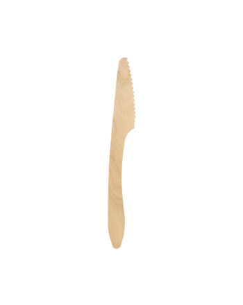 Biopak μαχαίρι ξύλινο waxed 19cm 100τεμ