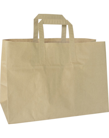 Biopak χάρτινη τσάντα μεταφοράς με χερούλια σε φυσική απόχρωση 15L