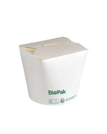 Biopak ecoecho® Ronda σκεύος φαγητού λευκό από χαρτόνι με επίστρωση βιοπλαστικού 750ml 65τεμ
