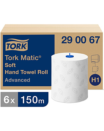 Tork Matic® χειροπετσέτα σε ρολό 2φυλλη λευκή 150m