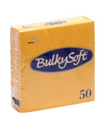 BulkySoft® χαρτοπετσέτα πολυτελείας κίτρινη 2φυλλη 1/4 33x33cm 50τεμ