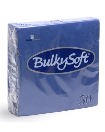 BulkySoft® χαρτοπετσέτα πολυτελείας μπλε 2φυλλη 1/4 33x33cm 50τεμ