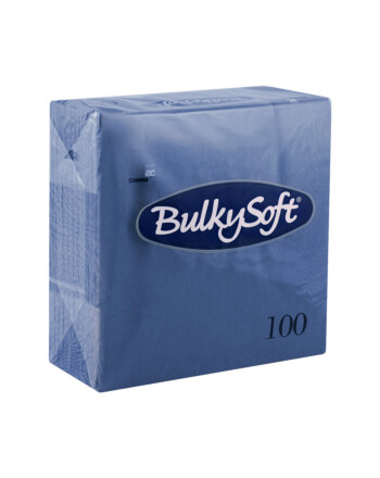 BulkySoft® χαρτοπετσέτα πολυτελείας μπλε 2φυλλη 1/4 38x38cm 100τεμ