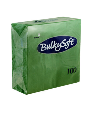 BulkySoft® χαρτοπετσέτα πολυτελείας πράσινη 2φυλλη 1/4 38x38cm 100τεμ