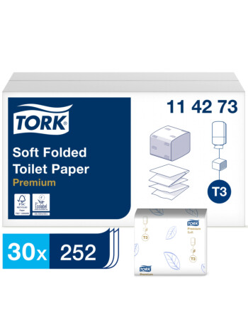 Tork® Soft χαρτί υγείας σε φύλλα λευκό 252τεμ 2φυλλο