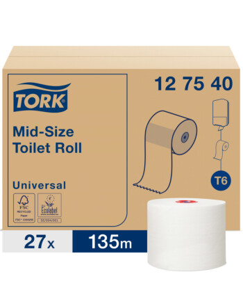 Tork® Mid-size ρολό υγείας λευκό 1φυλλο 135m