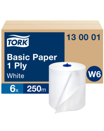 Tork® Basic Paper βιομηχανικό ρολό λευκό 1φυλλο 250m
