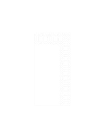 Duni χαρτοπετσέτα λευκή 3φυλλη 1/8 40x40cm πολυτελείας 250τεμ