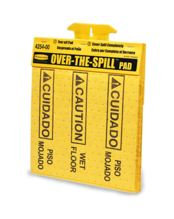 Rubbermaid Over The Spill® πανιά με κίτρινη προειδοποιητική σήμανση σε πάνελ 25τεμ σε 2 γλώσσες