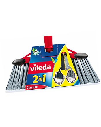 Vileda® Classica σκούπα γκρι/μαύρη μαλακή/σκληρή 30cm