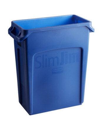 Rubbermaid Slim Jim® vented κάδος απορριμμάτων μπλε 60L