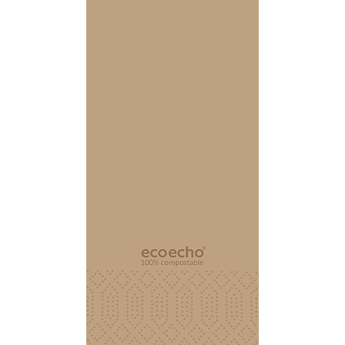Duni Ecoecho® χαρτοπετσέτα kraft 3φυλλη 1/8 40x40cm πολυτελείας 250τεμ